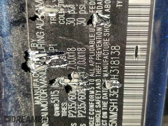 2009 Hyundai Santa Fe Limited с VIN 5NMSH13E19H318138, выставлен на аукционе Copart как лот 70308604 с пробегом 83 013 миль миль и Чистый • Clean title. История ставок и продаж доступна на DreamBid. Изображение 13.