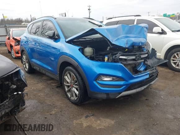 2017 Hyundai Tucson Sport with VIN KM8J33A2XHU444886, listed as a IAAI auction lot 41485774 with 103,159 mi miles and . Bid and sale history available at DreamBid. Image 1.