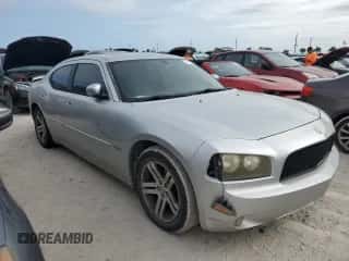 2006 Dodge Charger R/T with VIN 2B3KA53H76H528399, listed as a Copart auction lot 76421814 with 186,132 mi miles and Salvage title. Bid and sale history available at DreamBid. Image 4.