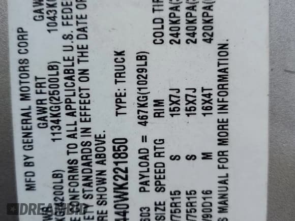 ✅ 1998 Chevrolet S-10 LS • VIN: 1GCCS1440WK221850 • Лот: 83578004. Опубликован ранее на Copart с пробегом 104 228 миль. Бесплатный доступ к архиву аукционных продаж из США и подробный отчёт об истории автомобиля на DreamBid. Изображение 12.