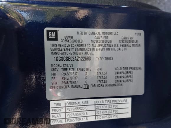 ✅ 2010 Chevrolet Silverado 1500 LT • VIN: 1GCSCSE02AZ122683 • Lot: 43467695. Listed on IAAI with 60,989 mi. Free auction sales archive from the USA and detailed vehicle history report at DreamBid. Image 9.