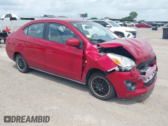 ✅ 2020 Mitsubishi Mirage ES • VIN: ML32F3FJ7LHF03318 • Лот: 42704816. Опубликован ранее на IAAI с пробегом 53 000 миль. Бесплатный доступ к архиву аукционных продаж из США и подробный отчёт об истории автомобиля на DreamBid. Изображение 1.