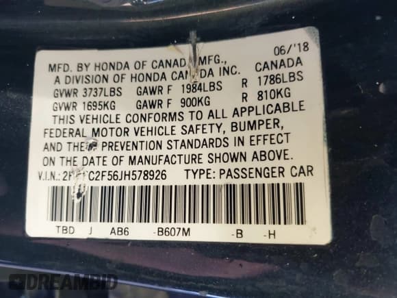 ✅ 2018 Honda Civic LX • VIN: 2HGFC2F56JH578926 • Lot: 43637052. Wystawiony na IAAI z przebiegiem 73 622 mil. Bezpłatny archiwum sprzedaży aukcyjnych z USA i szczegółowy raport historii pojazdu na DreamBid. Zdjęcie 9.