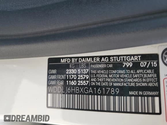 ✅ 2016 Mercedes-Benz CLS 400 • VIN: WDDLJ6HBXGA161789 • Lot: 68556445. Wystawiony na Copart z przebiegiem 107 253 mil. Bezpłatny archiwum sprzedaży aukcyjnych z USA i szczegółowy raport historii pojazdu na DreamBid. Zdjęcie 12.