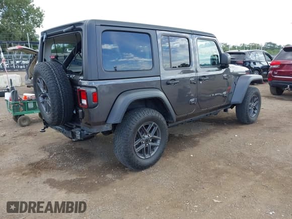✅ 2024 Jeep Wrangler Sport S • VIN: 1C4PJXDN1RW123245 • Лот: 43004987. Опубликован ранее на IAAI с пробегом 18 144 миль. Бесплатный доступ к архиву аукционных продаж из США и подробный отчёт об истории автомобиля на DreamBid. Изображение 4.
