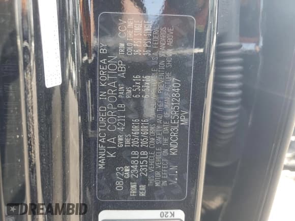 ✅ 2024 Kia Niro EX • VIN: KNDCR3LE5R5128407 • Лот: 71582125. Опубликован ранее на Copart с пробегом 11 229 миль. Бесплатный доступ к архиву аукционных продаж из США и подробный отчёт об истории автомобиля на DreamBid. Изображение 13.