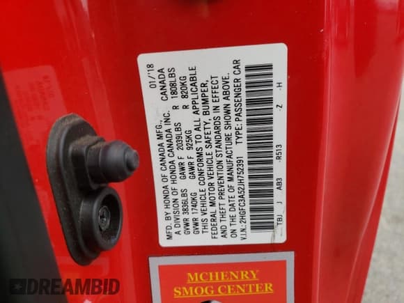 ✅ 2018 Honda Civic Si • VIN: 2HGFC3A52JH752391 • Лот: 92355515. Опубликован ранее на Copart с пробегом 61 510 миль. Бесплатный доступ к архиву аукционных продаж из США и подробный отчёт об истории автомобиля на DreamBid. Изображение 12.