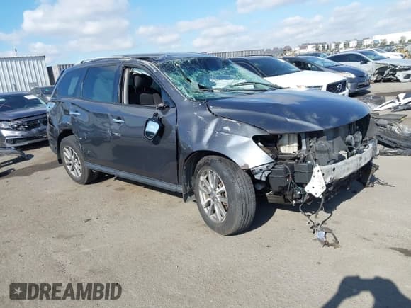✅ 2014 Nissan Pathfinder SV • VIN: 5N1AR2MM9EC734849 • Lot: 41361068. Listed on IAAI with 139,903 mi. Free auction sales archive from the USA and detailed vehicle history report at DreamBid. Image 1.
