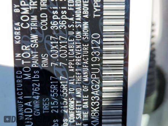 ✅ 2023 Hyundai Kona SEL • VIN: KM8K33AG2PU193120 • Lot: 91647305. Listed on Copart with 94,374 mi. Free auction sales archive from the USA and detailed vehicle history report at DreamBid. Image 12.