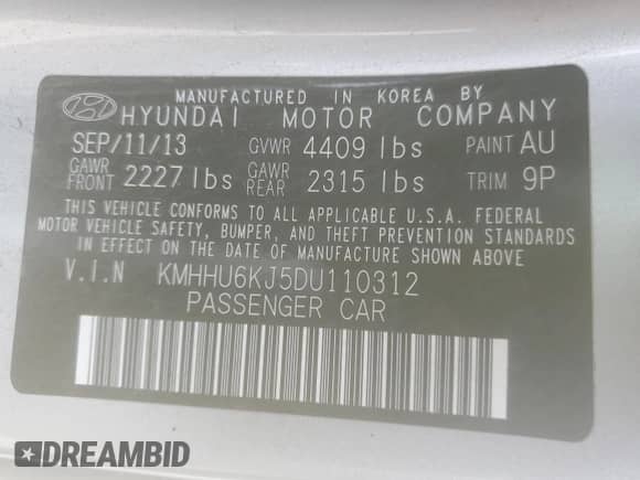 2013 Hyundai Genesis Coupe R-Spec с VIN KMHHU6KJ5DU110312, выставлен на аукционе Copart как лот 43619715 с пробегом 169 969 миль миль и Списание • Salvage title. История ставок и продаж доступна на DreamBid. Изображение 15.