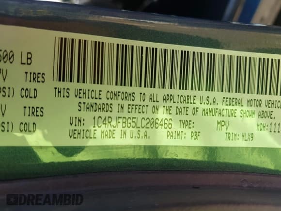 ✅ 2020 Jeep Grand Cherokee Limited • VIN: 1C4RJFBG5LC206466 • Лот: 42206762. Опубликован ранее на IAAI с пробегом 81 601 миль. Бесплатный доступ к архиву аукционных продаж из США и подробный отчёт об истории автомобиля на DreamBid. Изображение 9.