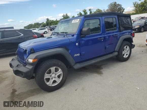 ✅ 2020 Jeep Wrangler Unlimited Black and Tan • VIN: 1C4HJXDN1LW330570 • Lot: 70043205. Listed on Copart with 95,700 mi. Free auction sales archive from the USA and detailed vehicle history report at DreamBid. Image 1.