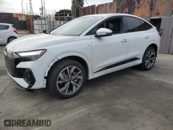 ✅ 2024 Audi Q4 e-tron Sportback Premium • VIN: WA122BFZ5RP007285 • Lot: 82339564. Listed on Copart with 12,006 mi. Free auction sales archive from the USA and detailed vehicle history report at DreamBid. Image 1.