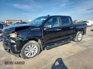2021 Chevrolet Silverado 1500 Custom with VIN 3GCPWBEK4MG411261, listed as a Copart auction lot 89498885 with 29,729 mi miles and Salvage title. Bid and sale history available at DreamBid. Image 1.