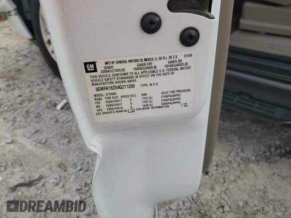 ✅ 2004 Chevrolet Suburban Z71 • VIN: 3GNFK16Z64G211289 • Лот: 51853965. Опубликован ранее на Copart с пробегом Не указан. Бесплатный доступ к архиву аукционных продаж из США и подробный отчёт об истории автомобиля на DreamBid. Изображение 14.