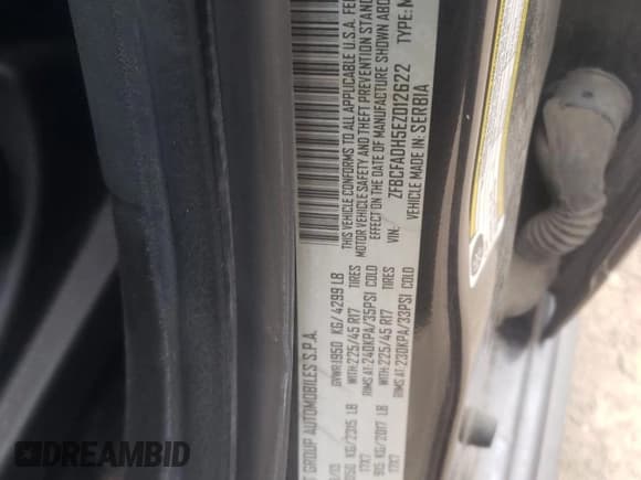 ✅ 2014 FIAT 500L Trekking • VIN: ZFBCFADH5EZ012622 • Lot: 69308994. Listed on Copart with Not provided. Free auction sales archive from the USA and detailed vehicle history report at DreamBid. Image 13.