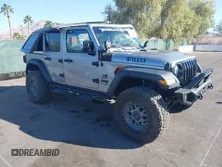 ✅ 2021 Jeep Wrangler Unlimited Sport S • VIN: 1C4HJXDG4MW711834 • Lot: 43638306. Listed on IAAI with 51,789 mi. Free auction sales archive from the USA and detailed vehicle history report at DreamBid. Image 1.