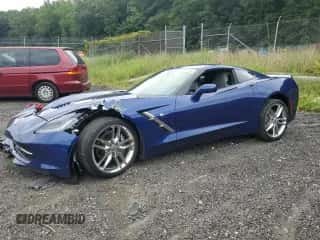 2017 Chevrolet Corvette 1LT z VIN 1G1YB2D75H5101851, wystawiony jako Copart lot #69375164 z przebiegiem 9 778 mil mil oraz Szkoda całkowita • Salvage title. Historia ofert i sprzedaży dostępna na DreamBid. Obrazek 1.