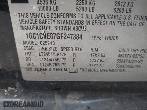 ✅ 2016 Chevrolet Silverado 2500HD LT • VIN: 1GC1CVE87GF247384 • Лот: 43716300. Опубликован ранее на IAAI с пробегом 296 200 миль. Бесплатный доступ к архиву аукционных продаж из США и подробный отчёт об истории автомобиля на DreamBid. Изображение 9.