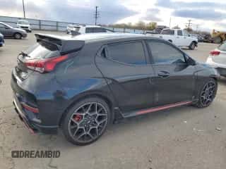 2020 Hyundai Veloster z VIN KMHT36AH1LU004613, wystawiony jako Copart lot #80860654 z przebiegiem 91 453 mil mil oraz Szkoda całkowita • Salvage title. Historia ofert i sprzedaży dostępna na DreamBid. Obrazek 3.