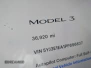 ✅ 2023 Tesla Model 3 • VIN: 5YJ3E1EA1PF696837 • Lot: 43775526. Wystawiony na IAAI z przebiegiem 36 920 mil. Bezpłatny archiwum sprzedaży aukcyjnych z USA i szczegółowy raport historii pojazdu na DreamBid. Zdjęcie 15.