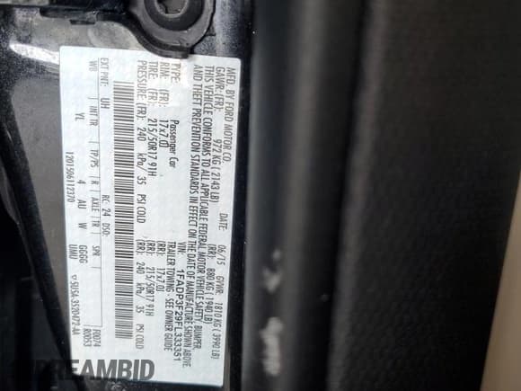 ✅ 2015 Ford Focus SE • VIN: 1FADP3F29FL333351 • Lot: 60460805. Listed on Copart with 68,533 mi. Free auction sales archive from the USA and detailed vehicle history report at DreamBid. Image 12.