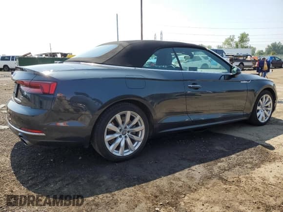 ✅ 2018 Audi A5 Cabriolet Premium Plus • VIN: WAUYNGF59JN005053 • Lot: 68867635. Listed on Copart with 63,737 mi. Free auction sales archive from the USA and detailed vehicle history report at DreamBid. Image 3.