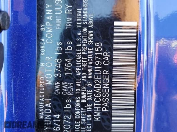 ✅ 2014 Hyundai Veloster • VIN: KMHTC6AD2EU197158 • Lot: 42043215. Wystawiony na Copart z przebiegiem 136 220 mil. Bezpłatny archiwum sprzedaży aukcyjnych z USA i szczegółowy raport historii pojazdu na DreamBid. Zdjęcie 12.