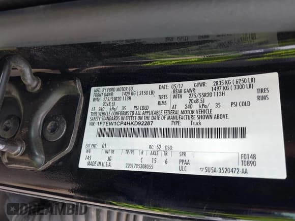 ✅ 2017 Ford F-150 XLT • VIN: 1FTEW1CP4HKD92287 • Lot: 43164109. Wystawiony na IAAI z przebiegiem 154 051 mil. Bezpłatny archiwum sprzedaży aukcyjnych z USA i szczegółowy raport historii pojazdu na DreamBid. Zdjęcie 9.