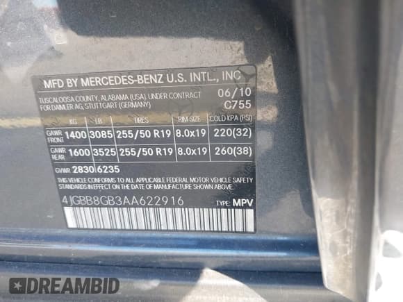 ✅ 2010 Mercedes-Benz M 350 • VIN: 4JGBB8GB3AA622916 • Lot: 43582088. Wystawiony na IAAI z przebiegiem 165 310 mil. Bezpłatny archiwum sprzedaży aukcyjnych z USA i szczegółowy raport historii pojazdu na DreamBid. Zdjęcie 9.