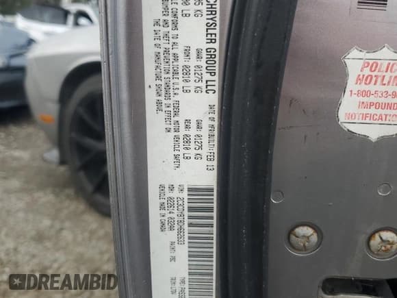 ✅ 2013 Dodge Challenger R/T • VIN: 2C3CDYBT8DH662633 • Lot: 86614944. Wystawiony na Copart z przebiegiem 195 764 mil. Bezpłatny archiwum sprzedaży aukcyjnych z USA i szczegółowy raport historii pojazdu na DreamBid. Zdjęcie 12.