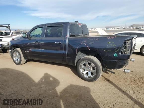✅ 2019 Ram 1500 Big Horn • VIN: 1C6SRFFT1KN762544 • Lot: 93105515. Listed on Copart with 80,833 mi. Free auction sales archive from the USA and detailed vehicle history report at DreamBid. Image 2.