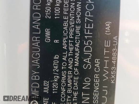 ✅ 2023 Jaguar F-Type R • VIN: SAJD51FE7PCK81414 • Lot: 67563405. Wystawiony na Copart z przebiegiem 5 333 mil. Bezpłatny archiwum sprzedaży aukcyjnych z USA i szczegółowy raport historii pojazdu na DreamBid. Zdjęcie 12.