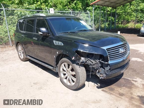 ✅ 2013 Infiniti QX56 • VIN: JN8AZ2NE9D9060441 • Lot: 42292660. Listed on IAAI with 158,994 mi. Free auction sales archive from the USA and detailed vehicle history report at DreamBid. Image 1.