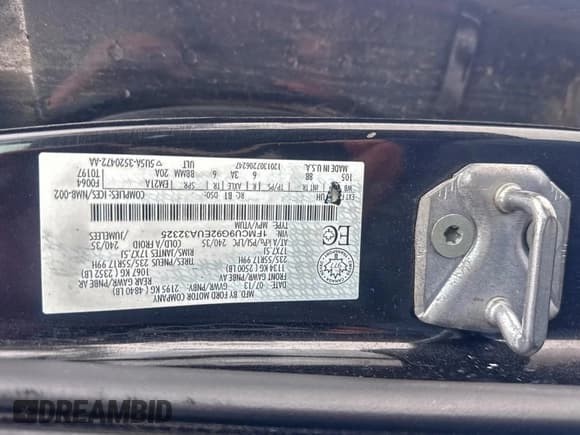 ✅ 2014 Ford Escape SE • VIN: 1FMCU9G92EUA32325 • Lot: 96506185. Listed on Copart with 153,611 mi. Free auction sales archive from the USA and detailed vehicle history report at DreamBid. Image 10.