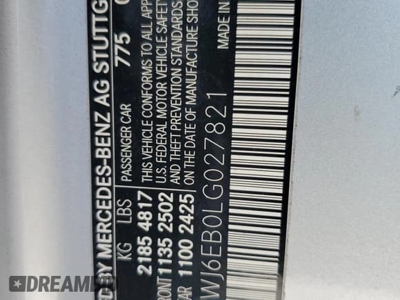 ✅ 2020 Mercedes-Benz C 43 AMG • VIN: W1KWJ6EB0LG027821 • Lot: 60077765. Wystawiony na Copart z przebiegiem 35 016 mil. Bezpłatny archiwum sprzedaży aukcyjnych z USA i szczegółowy raport historii pojazdu na DreamBid. Zdjęcie 12.