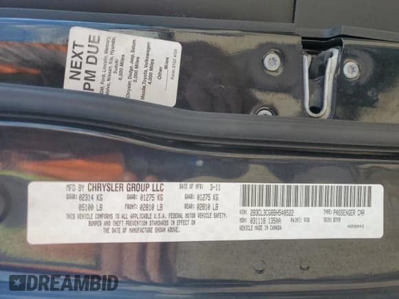 ✅ 2011 Dodge Charger Rallye • VIN: 2B3CL3CG8BH548522 • Лот: 70631815. Опубликован ранее на Copart с пробегом 200 606 миль. Бесплатный доступ к архиву аукционных продаж из США и подробный отчёт об истории автомобиля на DreamBid. Изображение 13.