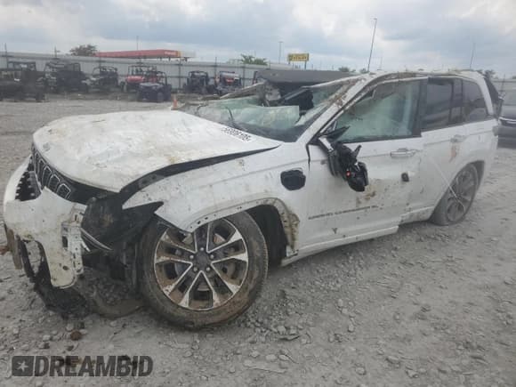 ✅ 2023 Jeep Grand Cherokee Overland • VIN: 1C4RJYD64P8859802 • Lot: 56906105. Listed on Copart with Not provided. Free auction sales archive from the USA and detailed vehicle history report at DreamBid. Image 1.