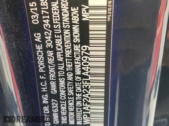 ✅ 2015 Porsche Cayenne Diesel • VIN: WP1AF2A23FLA40979 • Lot: 67742455. Listed on Copart with 61,401 mi. Free auction sales archive from the USA and detailed vehicle history report at DreamBid. Image 14.