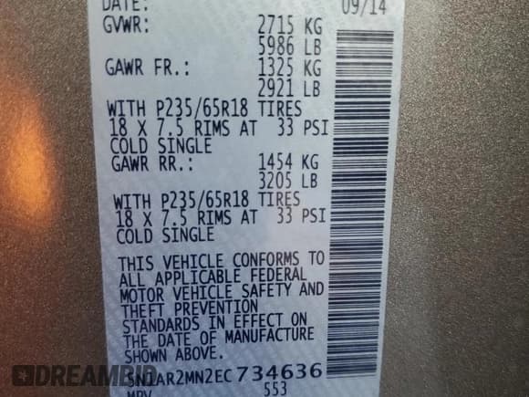 ✅ 2014 Nissan Pathfinder Platinum • VIN: 5N1AR2MN2EC734636 • Lot: 92855095. Wystawiony na Copart z przebiegiem 110 859 mil. Bezpłatny archiwum sprzedaży aukcyjnych z USA i szczegółowy raport historii pojazdu na DreamBid. Zdjęcie 14.