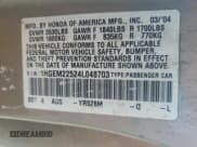 ✅ 2004 Honda Civic LX • VIN: 1HGEM22524L048703 • Lot: 82202585. Wystawiony na Copart z przebiegiem Nie podano. Bezpłatny archiwum sprzedaży aukcyjnych z USA i szczegółowy raport historii pojazdu na DreamBid. Zdjęcie 12.