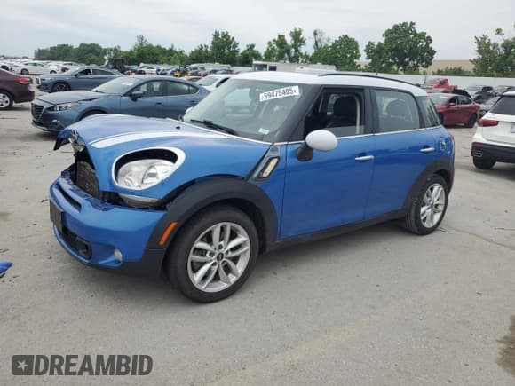 ✅ 2013 MINI Countryman S • VIN: WMWZC3C52DWP24523 • Lot: 59475405. Listed on Copart with 101,333 mi. Free auction sales archive from the USA and detailed vehicle history report at DreamBid. Image 1.