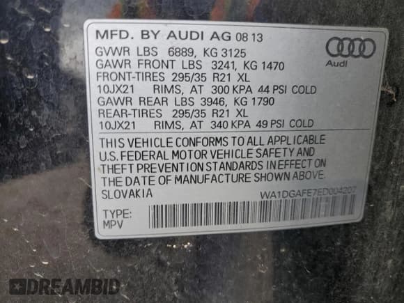 ✅ 2014 Audi Q7 S line Prestige • VIN: WA1DGAFE7ED004207 • Lot: 72045645. Wystawiony na Copart z przebiegiem 212 010 mil. Bezpłatny archiwum sprzedaży aukcyjnych z USA i szczegółowy raport historii pojazdu na DreamBid. Zdjęcie 12.