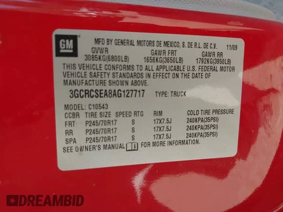 2010 Chevrolet Silverado 1500 LT z VIN 3GCRCSEA8AG127717, wystawiony jako IAAI lot #41820169 z przebiegiem 163 431 mil mil oraz . Historia ofert i sprzedaży dostępna na DreamBid. Obrazek 9.