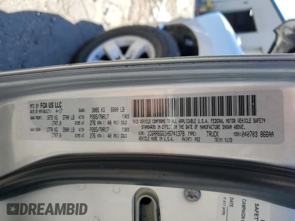 ✅ 2017 Ram 1500 SLT • VIN: 1C6RR6GG1HS741378 • Лот: 87195325. Опубликован ранее на Copart с пробегом 144 183 миль. Бесплатный доступ к архиву аукционных продаж из США и подробный отчёт об истории автомобиля на DreamBid. Изображение 12.