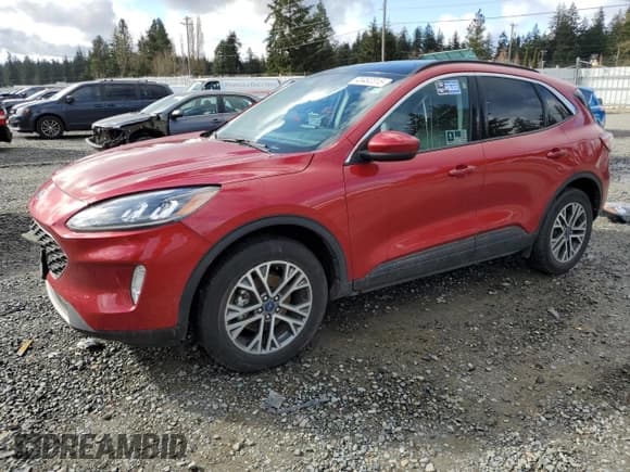 ✅ 2021 Ford Escape SEL • VIN: 1FMCU9H9XMUA36118 • Lot: 48482315. Listed on Copart with 94,018 mi. Free auction sales archive from the USA and detailed vehicle history report at DreamBid. Image 1.
