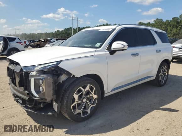 2022 Hyundai Palisade Calligraphy с VIN KM8R74HE4NU452779, выставлен на аукционе Copart как лот 71970094 с пробегом 38 098 миль миль и Списание • Salvage title. История ставок и продаж доступна на DreamBid. Изображение 1.