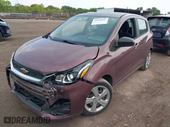 2020 Chevrolet Spark LS with VIN KL8CB6SA5LC422499, listed as a IAAI auction lot 39990447 with 56,964 mi miles and . Bid and sale history available at DreamBid. Image 2.