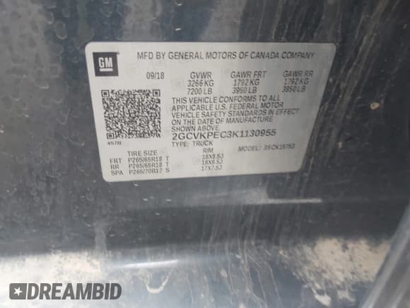 ✅ 2019 Chevrolet Silverado 1500 LT • VIN: 2GCVKPEC3K1130955 • Lot: 43162627. Wystawiony na IAAI z przebiegiem 147 747 mil. Bezpłatny archiwum sprzedaży aukcyjnych z USA i szczegółowy raport historii pojazdu na DreamBid. Zdjęcie 9.