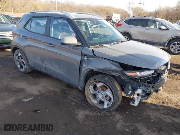 ✅ 2021 Hyundai Venue Denim • VIN: KMHRC8A38MU064092 • Lot: 41443402. Listed on IAAI with 73,174 mi. Free auction sales archive from the USA and detailed vehicle history report at DreamBid. Image 1.